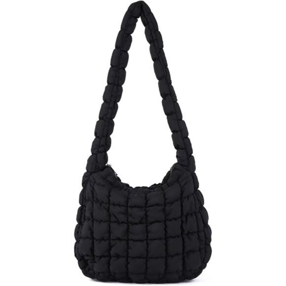 Puffer Quilted Shoulder Bag for Women Puffy Bubble Tote Bag Lightweight - Picture 1 of 7